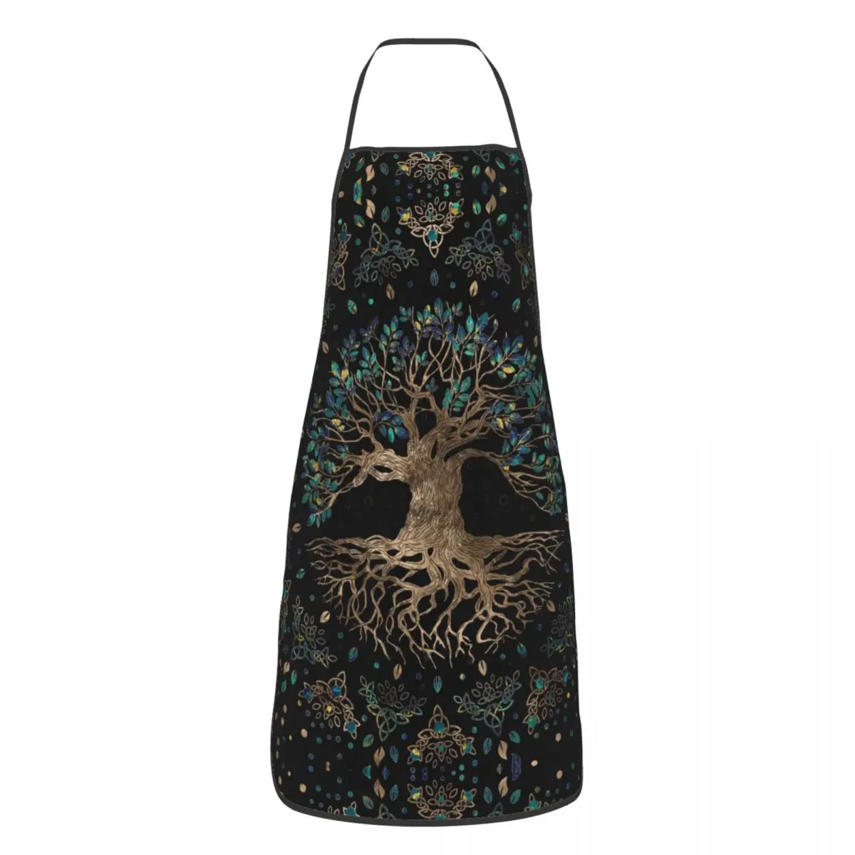 Tree Of Life Ornament Viking Apron Women Men Unisex Bib Vikings Valhalla Kitchen Cooking Tablier Cuisine Chef Painting