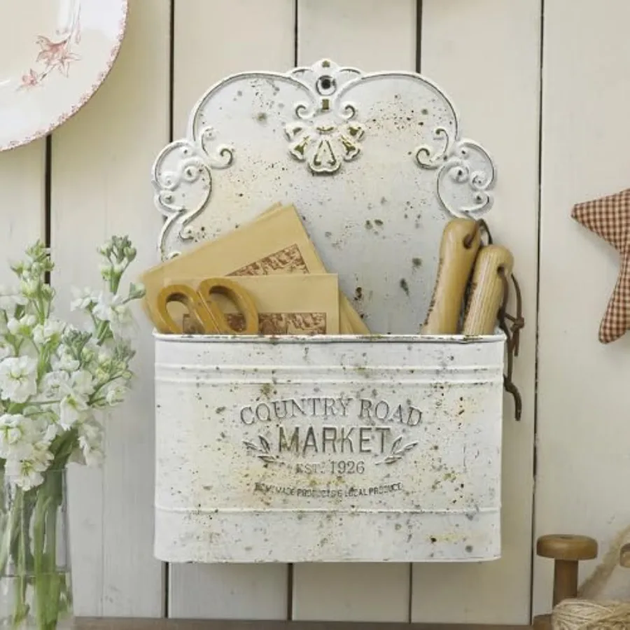 

Metal Hanging Storage Baskets Wall Baskets for Mail Files Flowers Books and Accessories Wall-Mounted Organizer for Entryway Kit