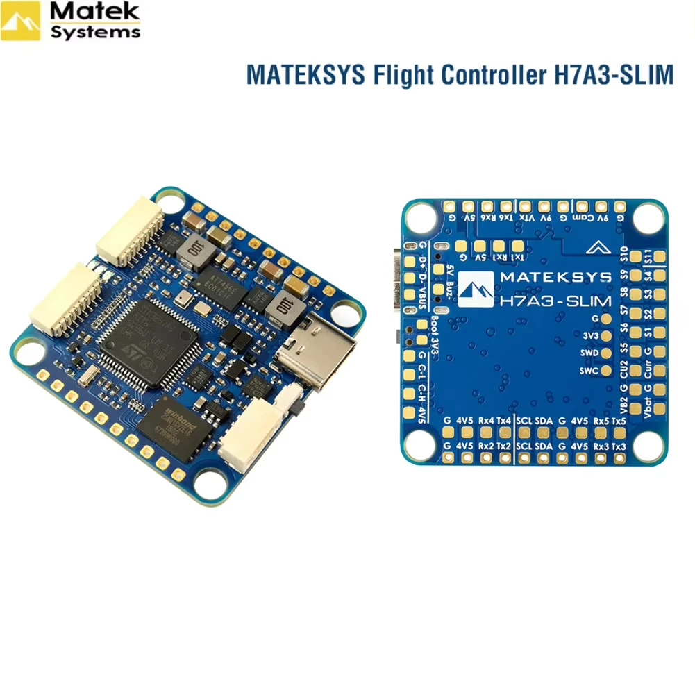Matek MATEKSYS H7A3-SLIM Flight Controller STM32H7A3RIT6 Built-in OSD ICM42688P 2~8S LiPo For FPV Racing Long Rang