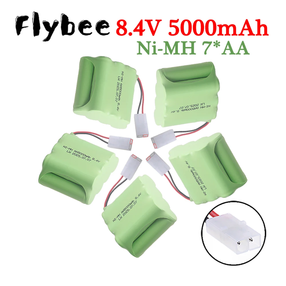 Electric Toys 5000mah 8.4V NiMH Battery for RC Car Boat Trucks Trains Model Toys Parts AA Ni-MH 8.4v 3000mah Battery Pack 1-5Pcs
