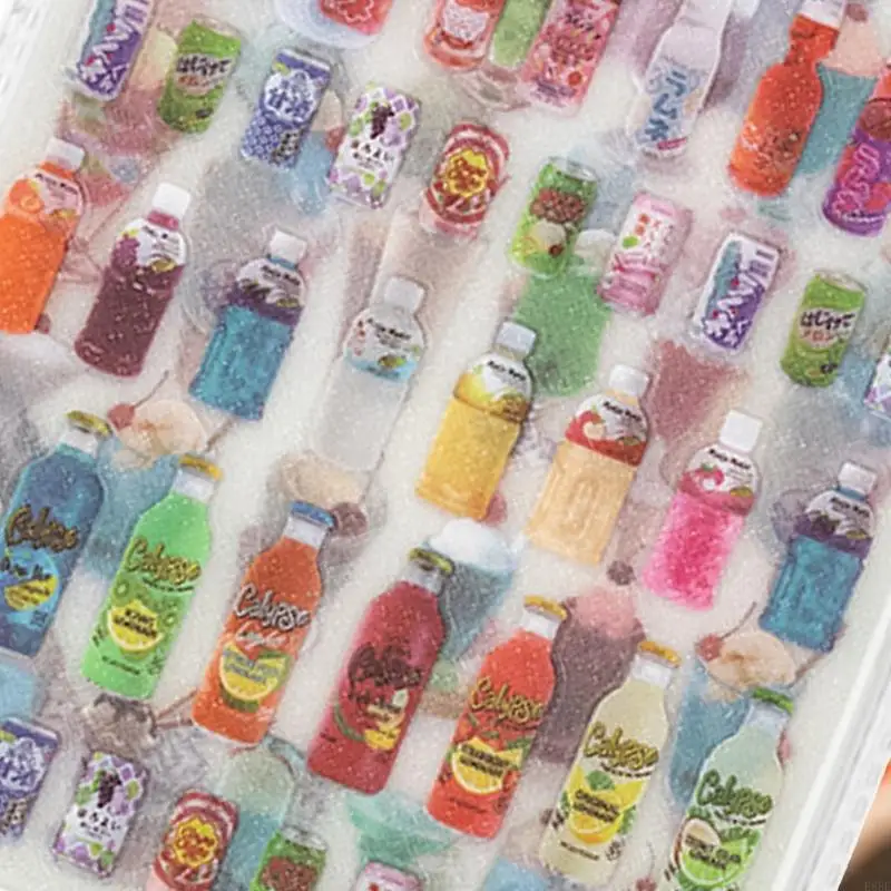 E8BE 6 Sheets Life Sticker Scrapbooking Sticker Stiker Dekoratif Stiker Perekat