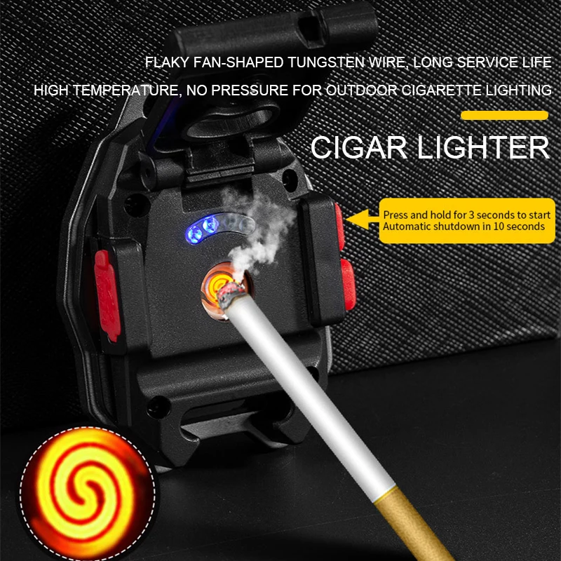 COB Lights Keychain Work Lamp Multifunction Rechargeable Flashlight with Cigarette Lighter Screwdriver LED Keychain Flashlight