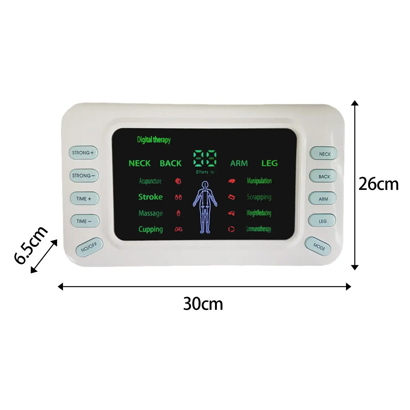 Electric Pulse Massager 8 Massage Modes Handheld Medium Frequency Tens Unit