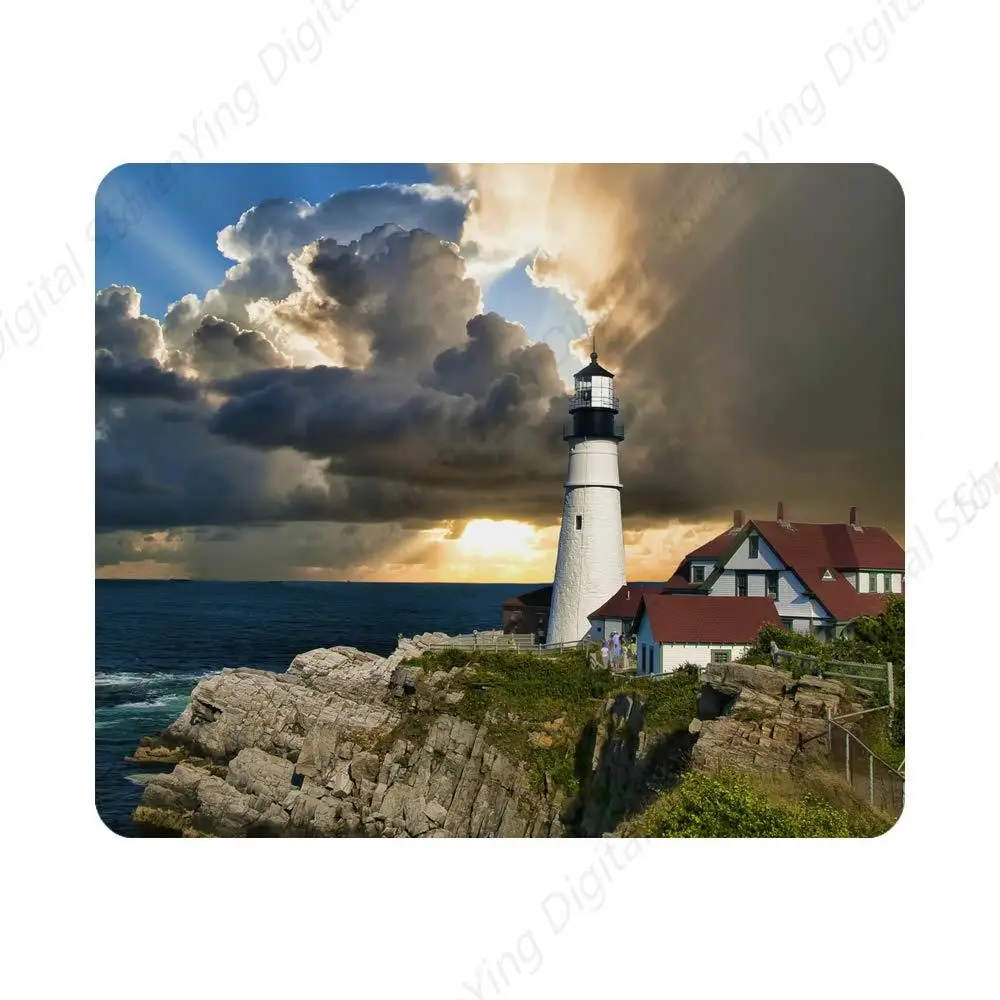 

Portland Lighthouse Maine Sunshine Anti Slip Rubber Mouse Pad Suitable For Computers Laptops Offices And Home Mouse Pads 18*22cm