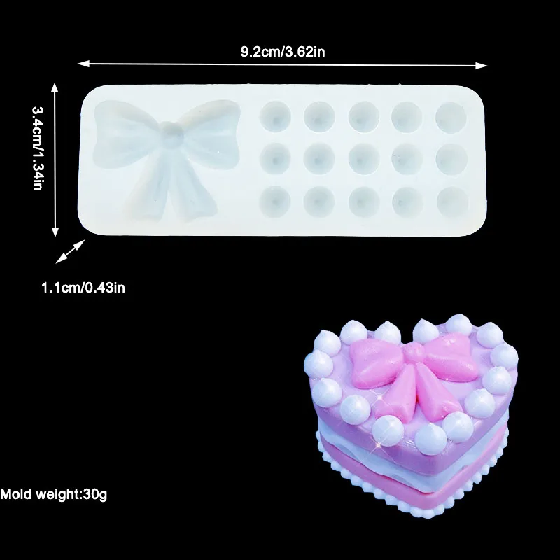 DIY Cream Cake Heart Round Coffin Shaped Silicone Resin Mold Jewelry Mold Jewelry Accessories