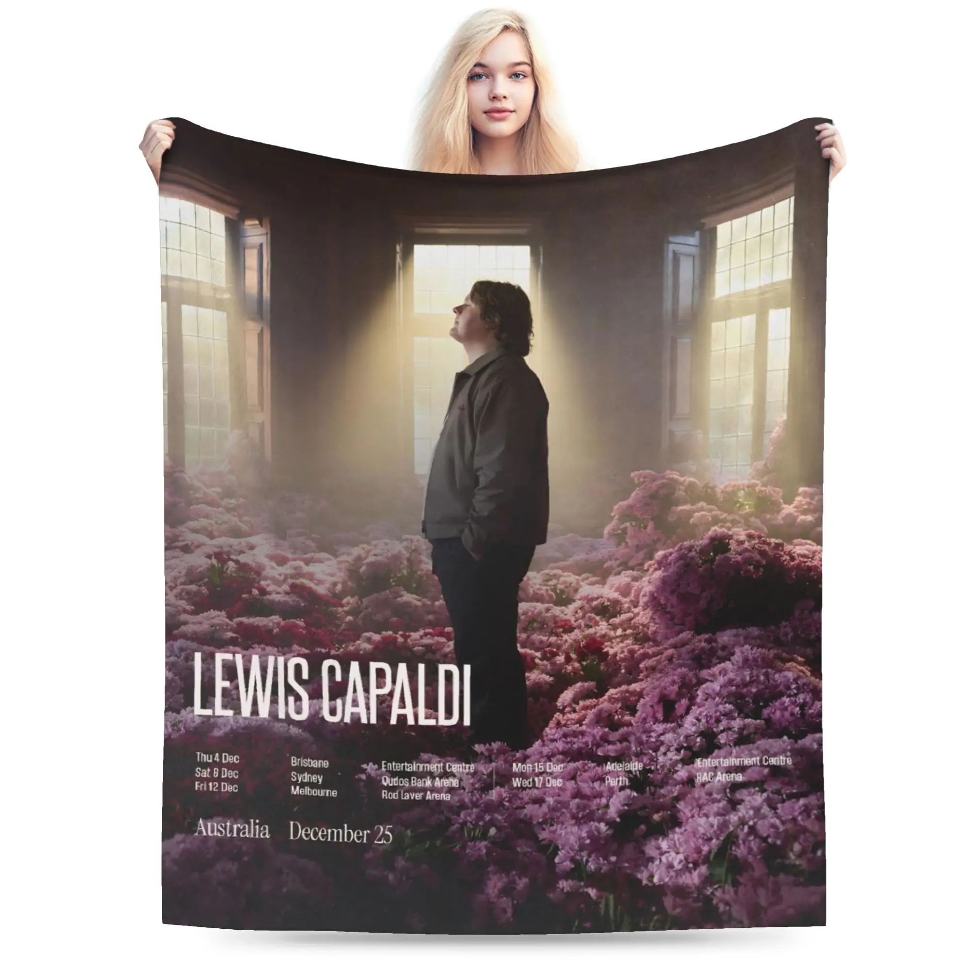 Lewis Capaldi Tour 2026 Blanket Multiple Sizes Cozy and Lightweight  Throw Blankets for Sofa Couch and Bed