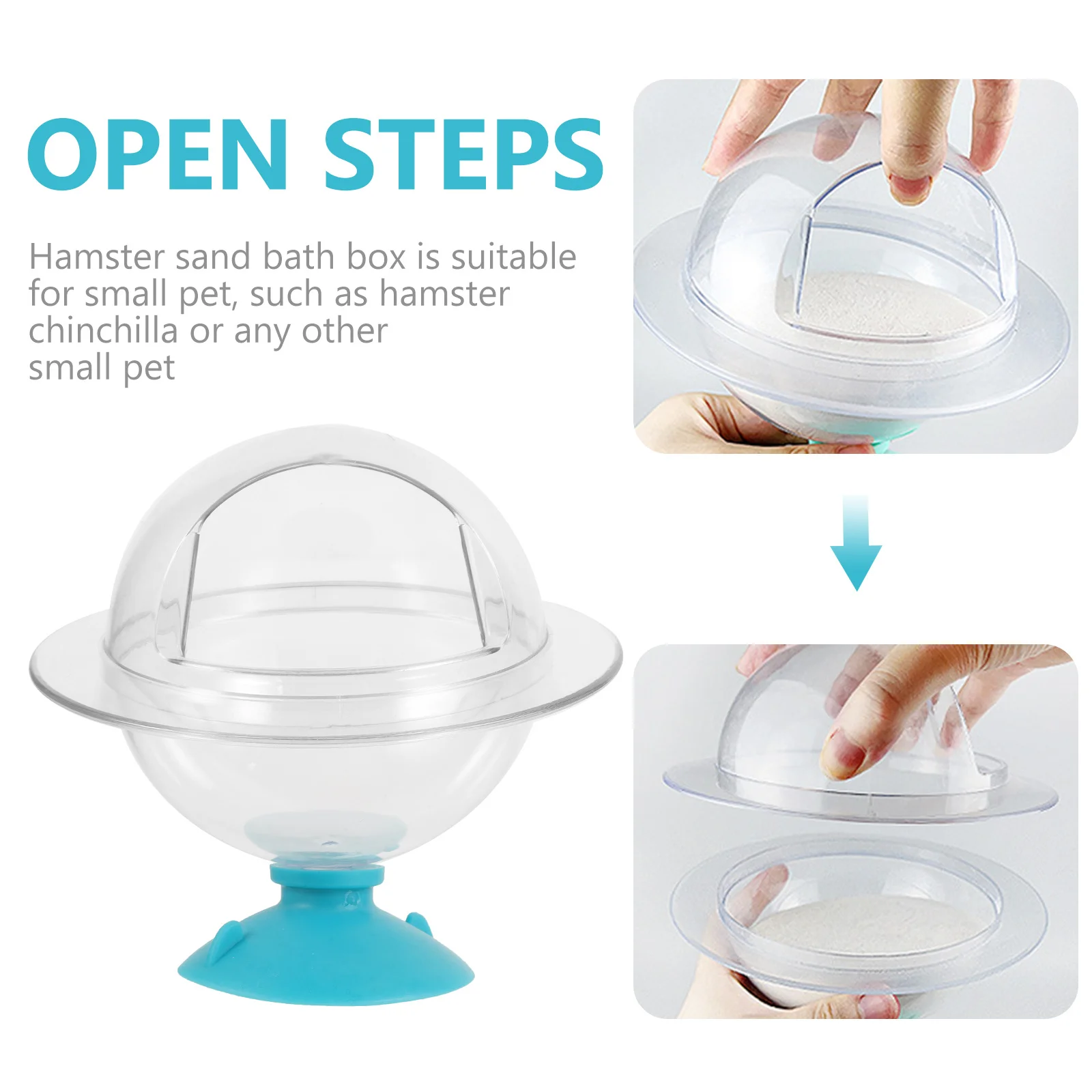 صندوق حمام الهامستر حوض استحمام رملي صغير للحيوانات لخنزير غينيا شينشيلا الفئران قابل لإعادة الاستخدام حوض استحمام بلاستيكي للحيوانات الأليفة قفص قوي
