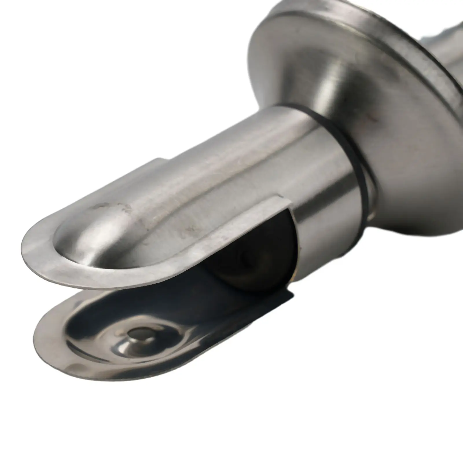 Stainless Steel Bracket for Restroom Partition Stall Legs Supporting Both Freestanding and Wall-Attached Installation Approaches