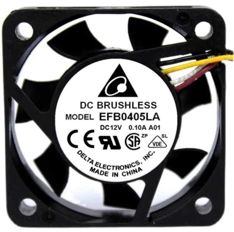 

Delta Electronics EFB0405LA A01 DC 5V 0.10A 40x40x10mm 4-Wire Server Cooling Fan