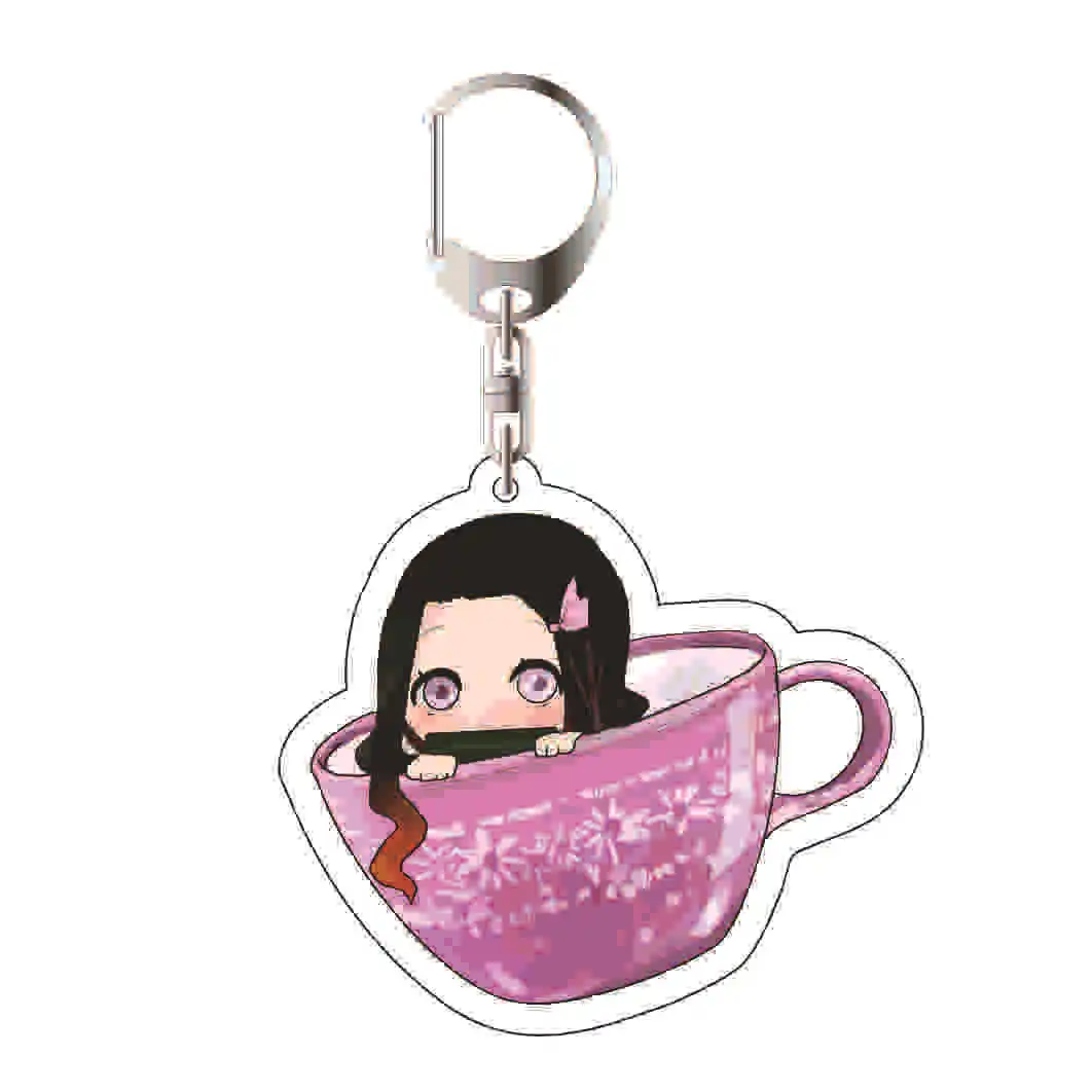 شيطان القاتل المفاتيح Nezuko Kamado Tanjiro Giyu Tomioka Zenitsu Agatsuma Shinobu Kocho أنيمي قلادة ملحق هدية لمحبي