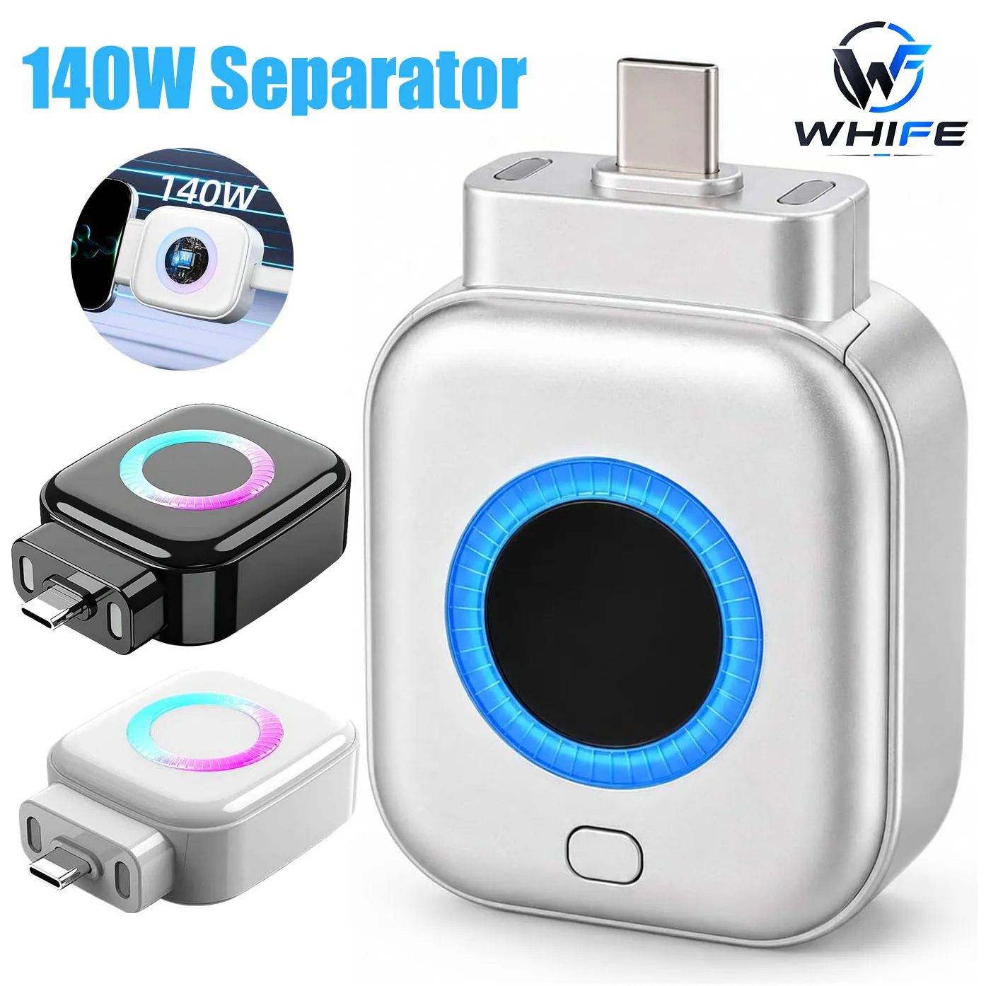 Fast Charge Safety Separator 140W Auto Automatic Cut-Off Charger Protector Automatic Power Off for Type C Phones for Home