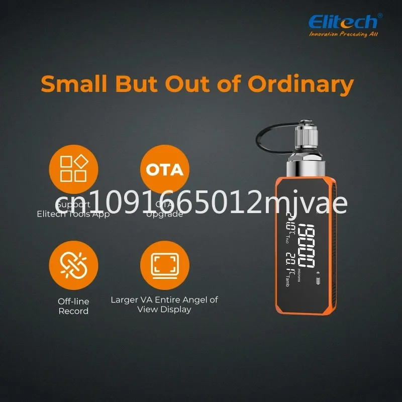 Elitech VGW-Mini Vacuum Microns Digital Microns Gauge HVAC Refrigerant Vacuum Tester 1/4