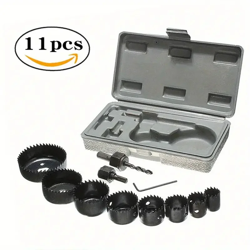 19-64mm Gypsum Board Ceiling Lights Installation Kit Drill Bit Hole Cutter Tool With Case11pcs Hole Saw Set For Woodworking