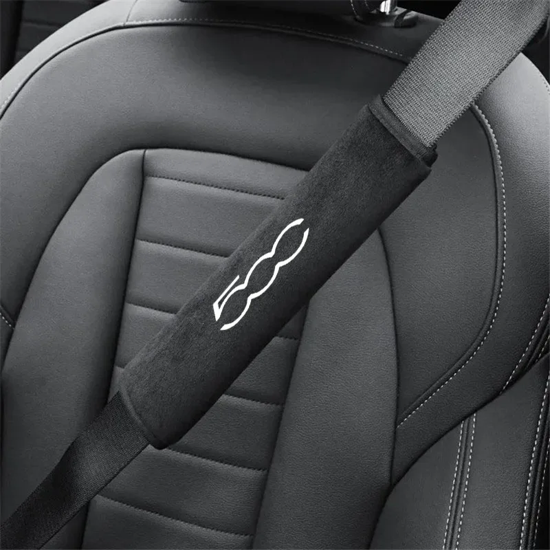

2PCS Car Seat Belt Cover Shoulder Protector Pad for Abarth 500 Auto Accessories