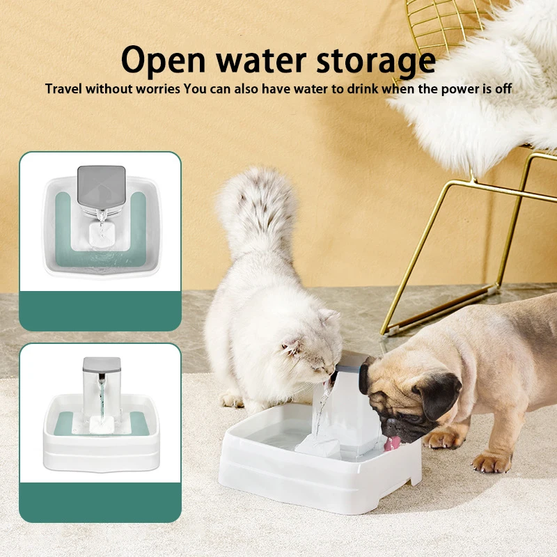 Large Capacity Waterfall Water Dispenser Smart Water Dispenser Can Adjust The Size Of The Water Flow Cat Water Dispenser