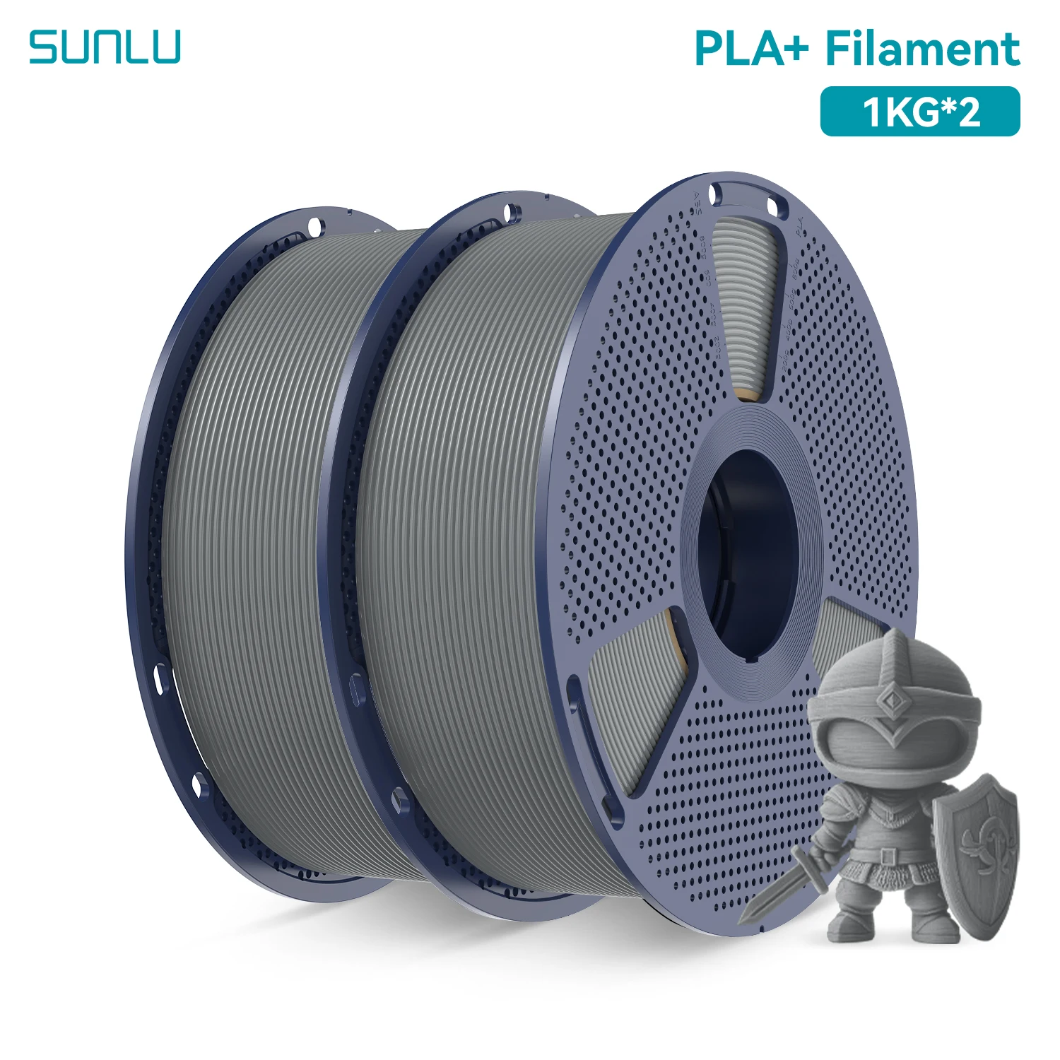 SUNLU PLA+ 1KG/2KG/3KG/5KG/10KG Filament 1,75mm Hohe Zähigkeit, 0 Blasen, Schneller Druck 300mm/s, Für 195-220°C ° C, ±0,02 mm Präzision
