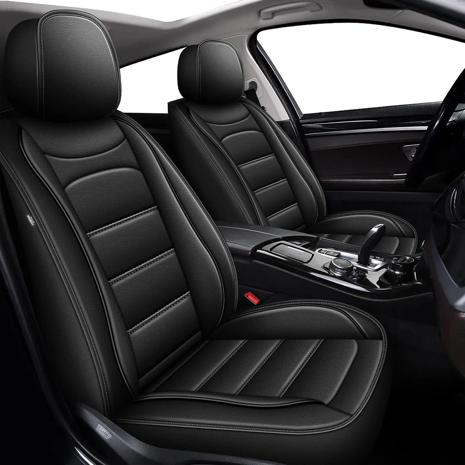 

Car Seat Covers for Jeep Grand Cherokee 2011-2021 Full Set Waterproof Leather Custom Automotive Seat Covers Protector (5Seats,Bl