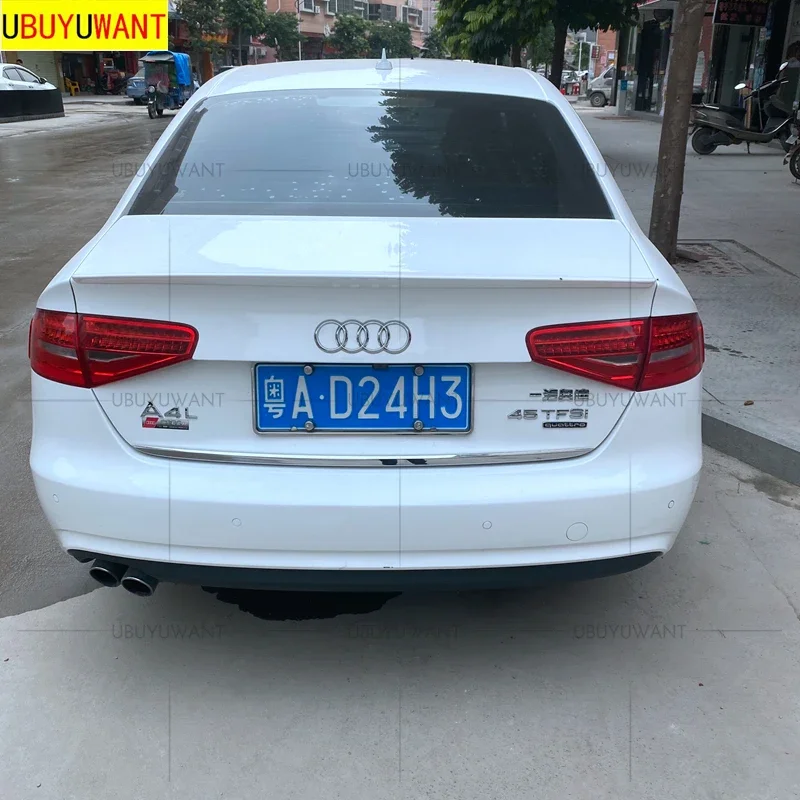 Dla 2012-2015 Audi A4 B8.5 B8 Tylny spojler Wysokiej jakości plastikowe akcesoria ABS Dekoracja skrzydła ogonowego Spoiler bagażnika do samochodu