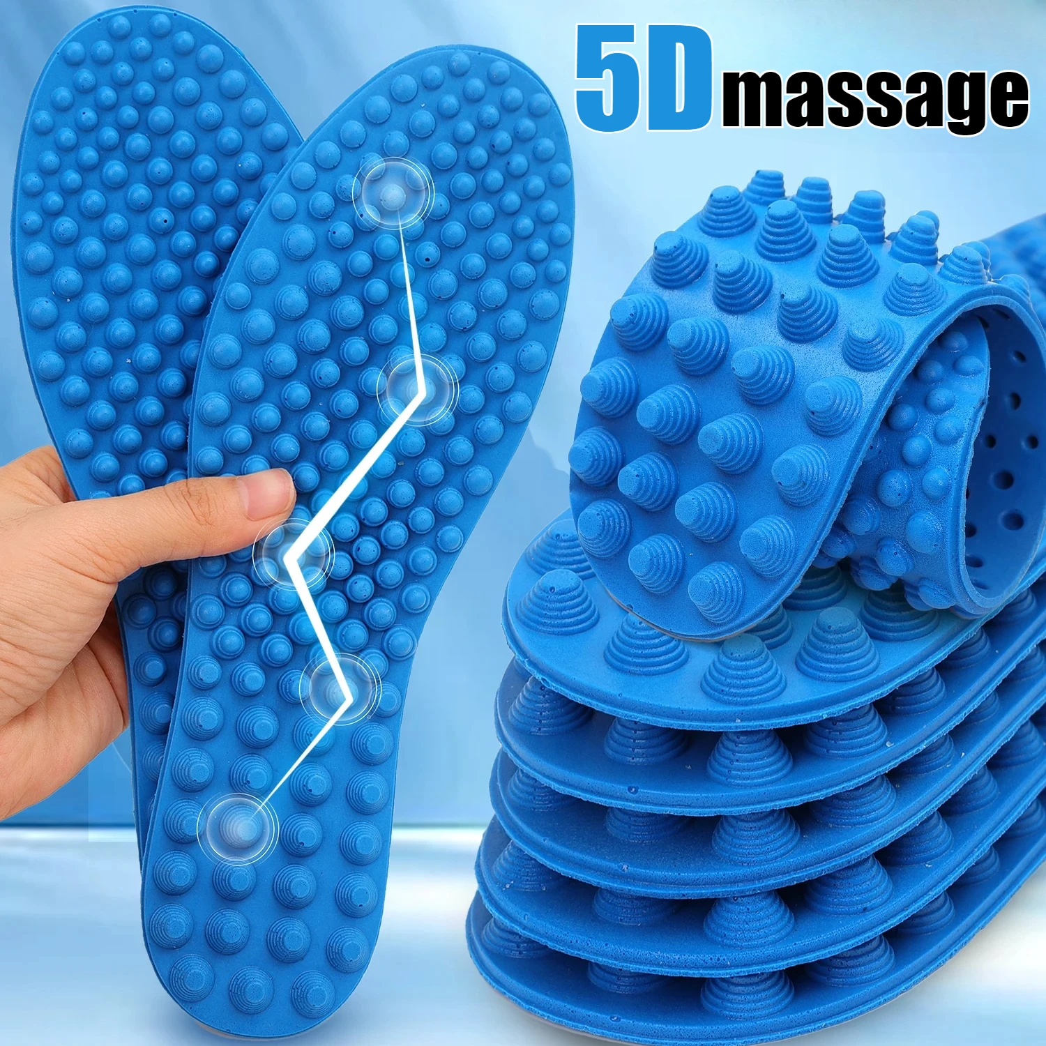 

1Pair Finger Pressure Board Massage Insole Relieve Foot Fatigue Shoes Insoles Men Woman Shoe Pads Soft Sports Casual Shoes Sole