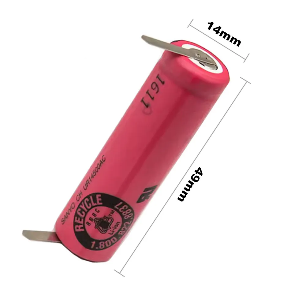 Original UR14500AC 3.7V 740mAh Battery For Braun Oral B Pro 2 Type 3766 IO4 IO5 IO6 IO7 IO9 IO8 3758 3759 Electric Toothbrush