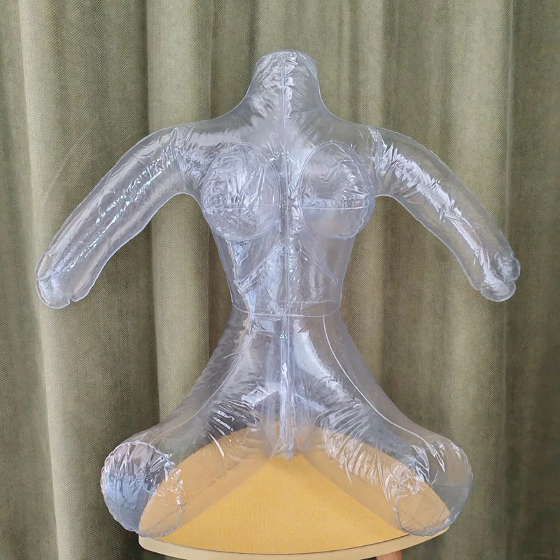 Inflatable Sex Dolls Transparent Half Male Masturbation with Vagina Pussy Pocket 3D Artificial Doll Sex Toy for Men