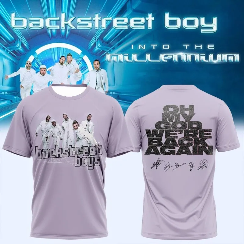 2026 New Backstreet Boys Millennium Tour Retro T-Shirt – Y2K Unisex Short-Sleeve Trendy Top (Adult/Child Sizes)  Family Matching