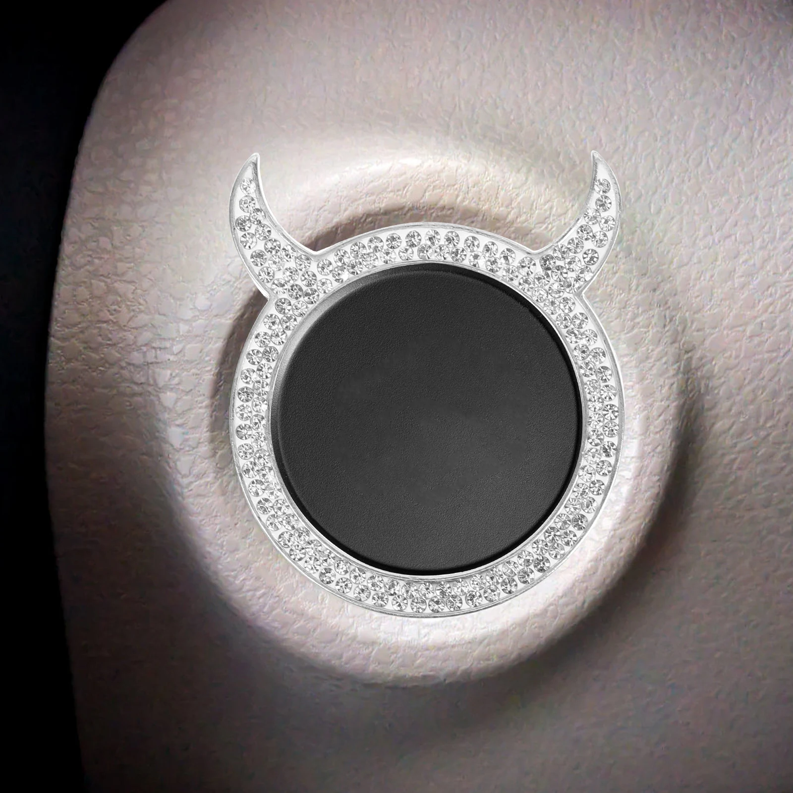

Car Decoration Ring Rhinestone Zinc Alloy Trim For Push Button Start Cover Easy Install Car Interior Accessories