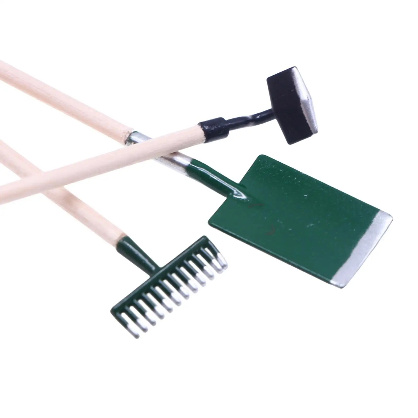 3 Pieces 1:12 Miniature Dollhouse Garden Tools, Pretend Play, Fairy Garden Farming Tools for Fairy Garden Micro Landscape