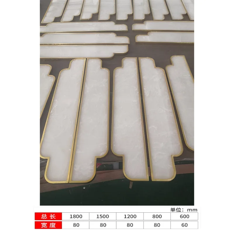 Imitation jade door handle hotel wedding wooden door inlaid with abalone shell marble