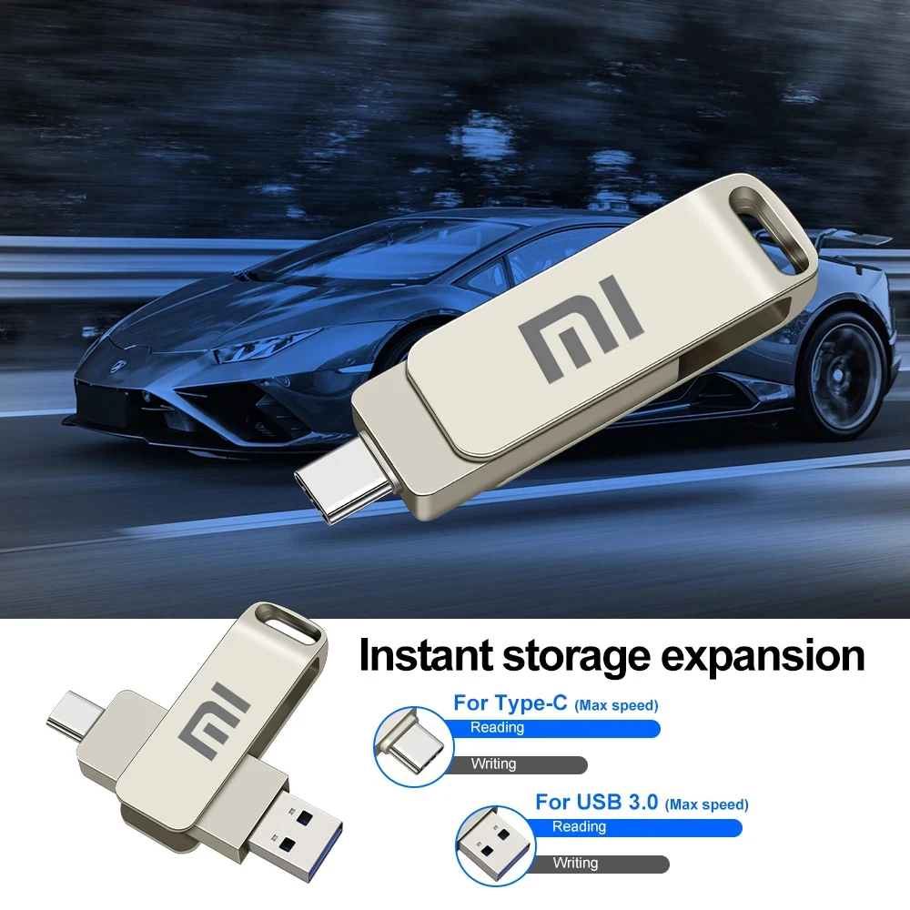 Xiaomi-unidad Flash USB Original, unidad Flash USB 3,0 de 2TB, interfaz de capacidad Real de 1TB, 512GB, unidad Flash de alta velocidad, 520 mb/s, adecuada