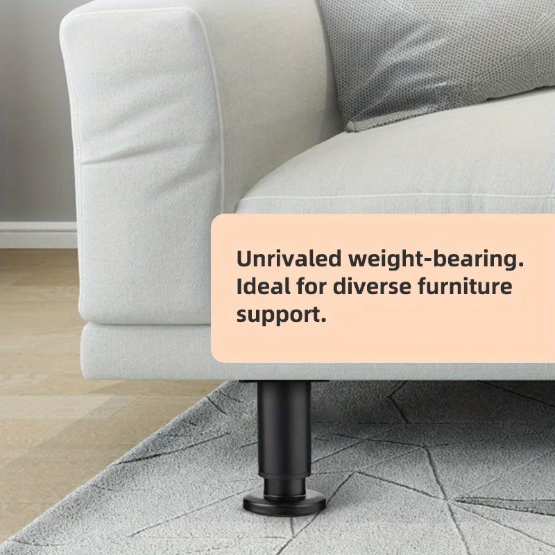 Gambe per mobili regolabili in metallo da 4 pezzi con personalizzazione in altezza: ideali per armadi, divani e altro ancora