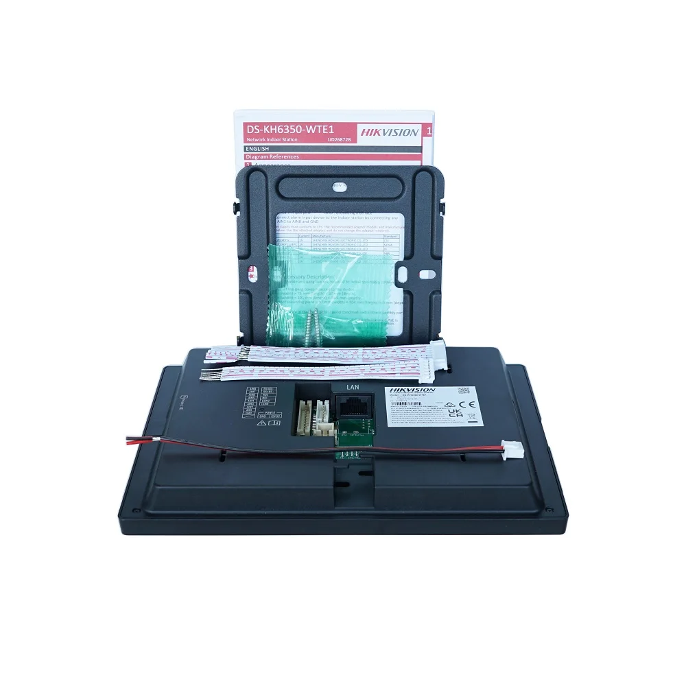 KIT videocitofono POE multilingue originale HIKVISION, include DS-KV8113-WME1(C) e DS-KH6350-WTE1 e switch PoE