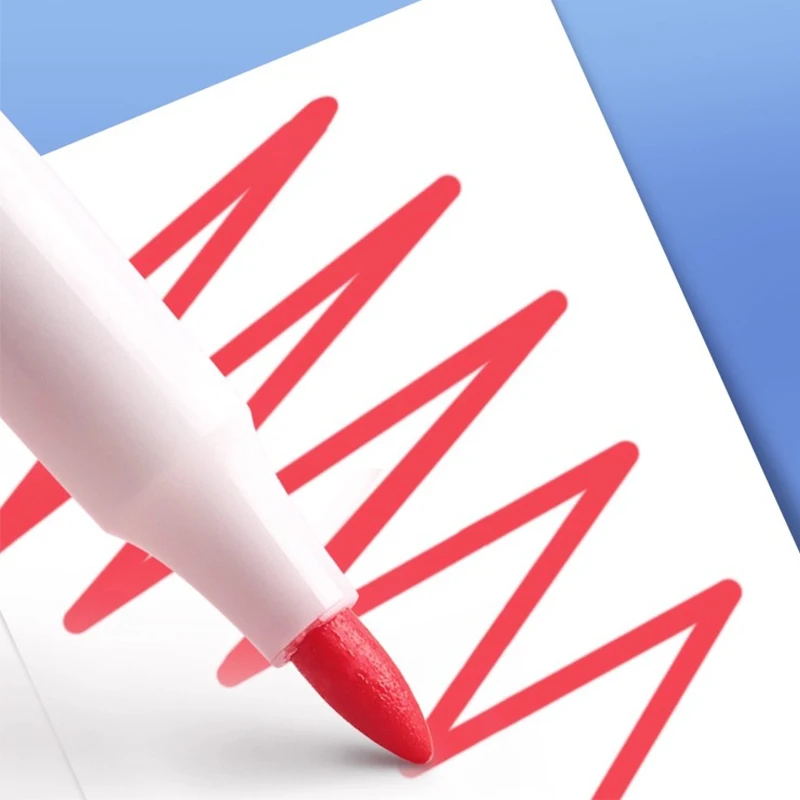 علامات سبورة بيضاء ملونة من إم آند جي، 8 ألوان/12 لون، قابلة للغسل، سهلة المسح، مناسبة للاستخدام المكتبي والطلاب