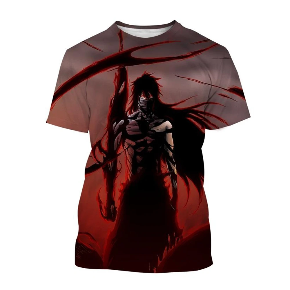 Hot sale Summer Kurosaki Ichigo 3D print T-shirt anime BLEACH fashion o neck short-sleeved men\'s and women\'s casual tops kids