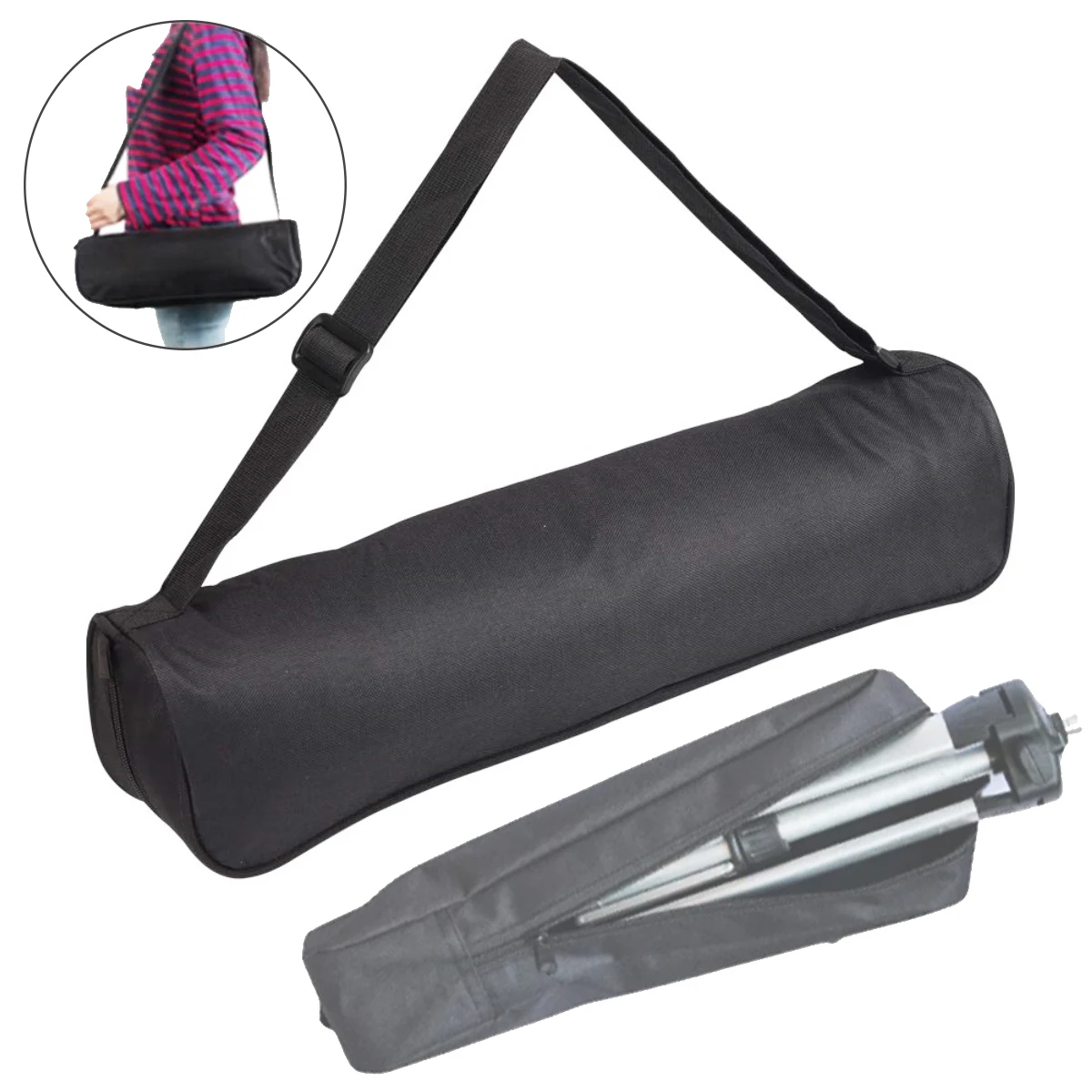 Miwayer Portable Tripod Carrying Case Hand Bag/Tripod Storage Bag w/Strap/for Standing tripod Microphone Stands Storage(40-84cm)