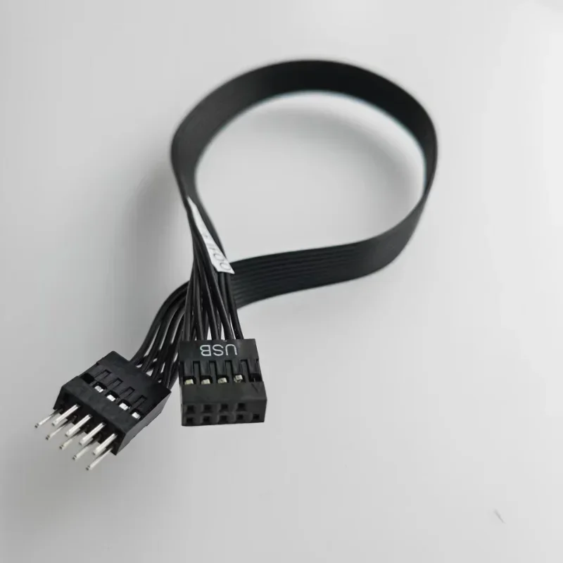 9-PIN USB2.0 Computer Motherboard Extension Cable 9PIN Male To Female Header Internal Port USB Data Cord 24AWG 30cm