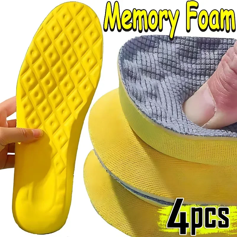 

2/4pcs Latex Memory Foam Insoles Women Men Soft Foot Support Shoe Pads Breathable Sport Insole Feet Care Insert Cushion