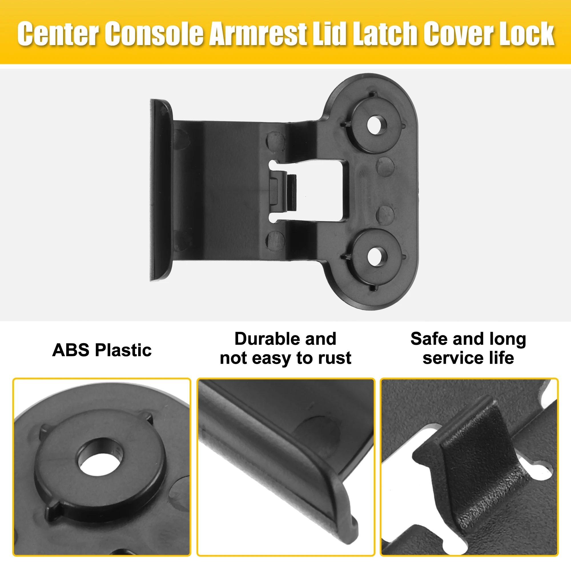 UXCELL Center Console Armrest Lid Latch for Jeep Cherokee 1997-2001 55037537AA Black