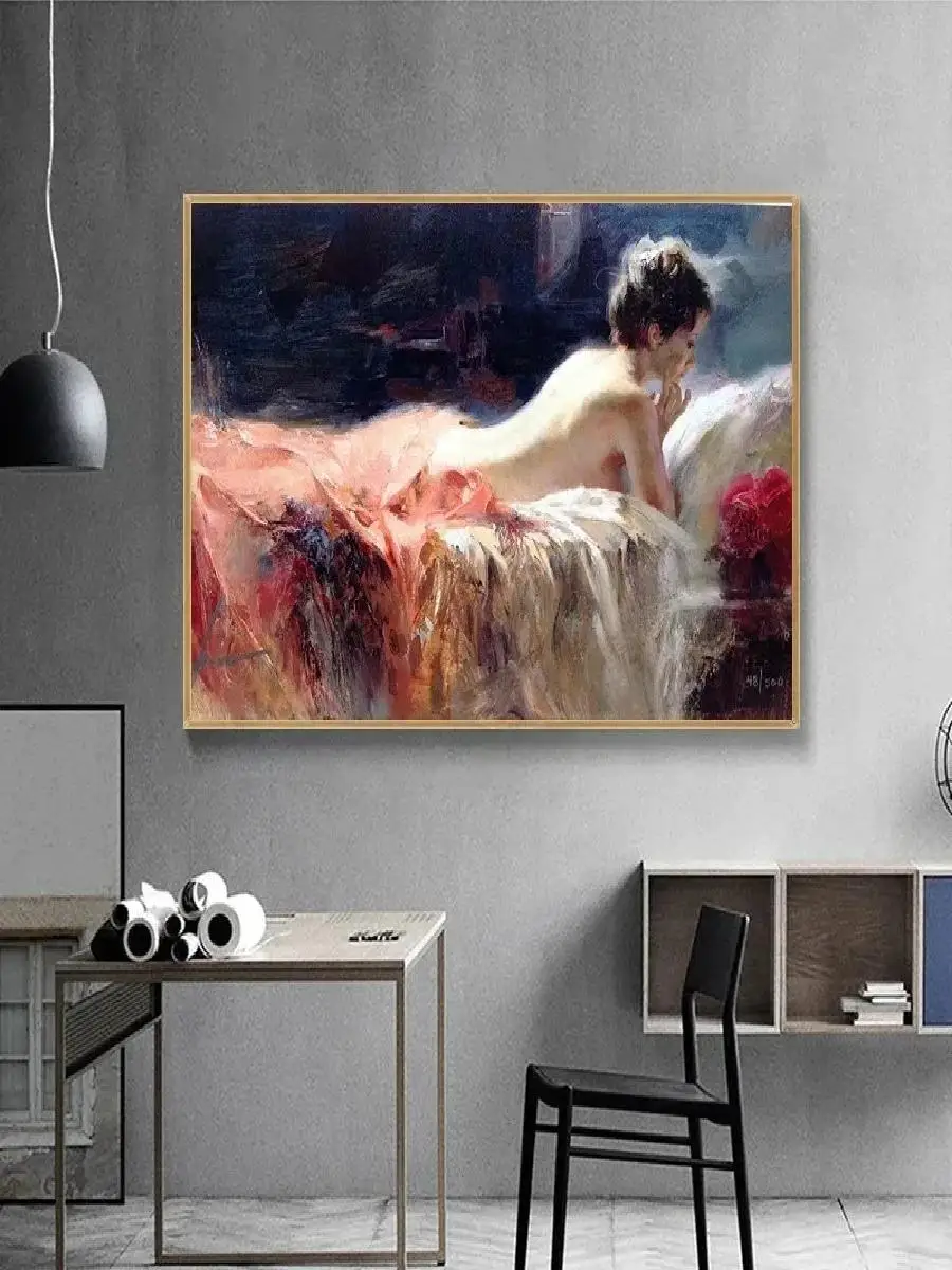 Vintage Nude Women Poster  Hylas and The Water Nymphs by Henrietta Rae  Canvas Art Print for Home Wall Decor  Retro Wallpaper Pi
