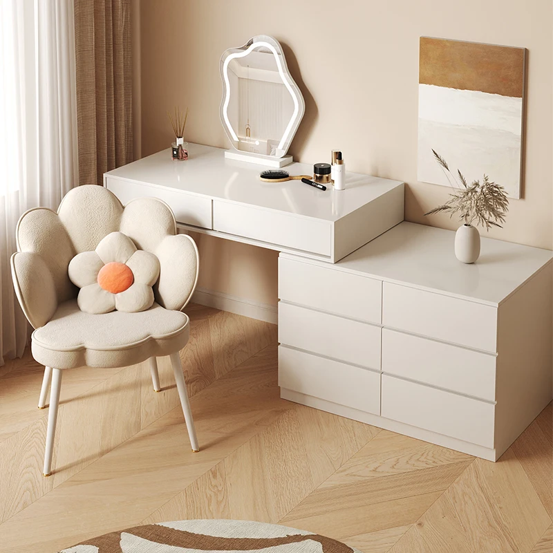 

Mirror Makeup Dressers Luxury White Storage Dressers Sets Cosmetics Dressers Vanity Table Vanities Comoda Pra Quarto Decoration