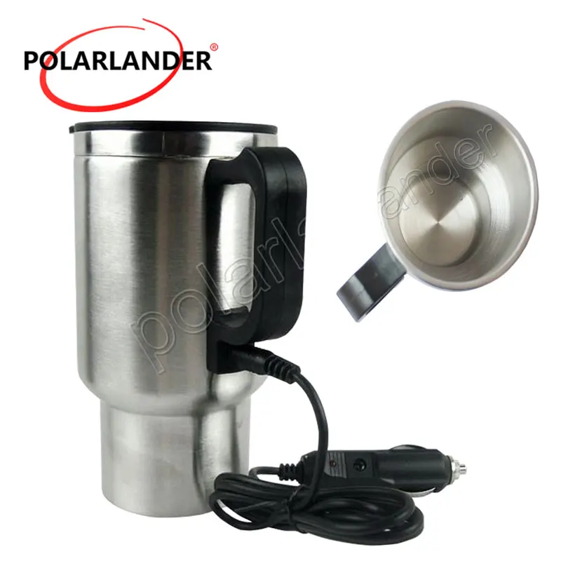 

Car Heating Cup Kettle 450ml Electric Car Travel Cup Cigarette Lighter Adapter Style Stainless Steel Thermos Accessories 12V