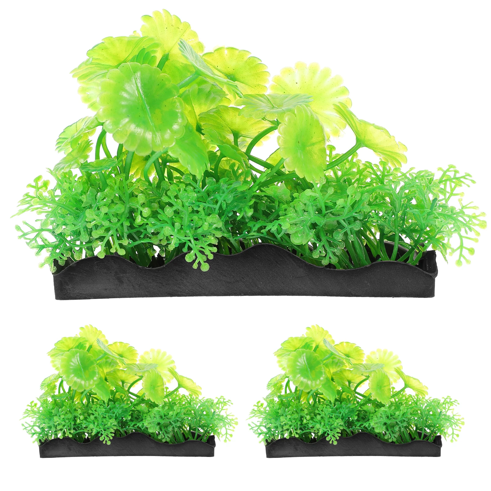 

3 Pcs Fish Tank Plastic Flower and Grass Decoration Accessories Aquarium Plants Freshwater Aquatic Decorations