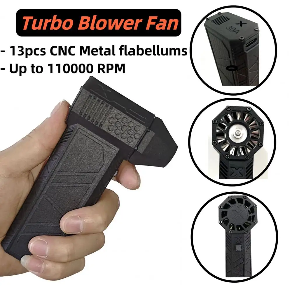 Turbo Power Fan Sneldrogende Blower Compact Krachtig 30w High Rpm Blower Mini Turbo Jet Fan voor sneldrogende buitenverbranding