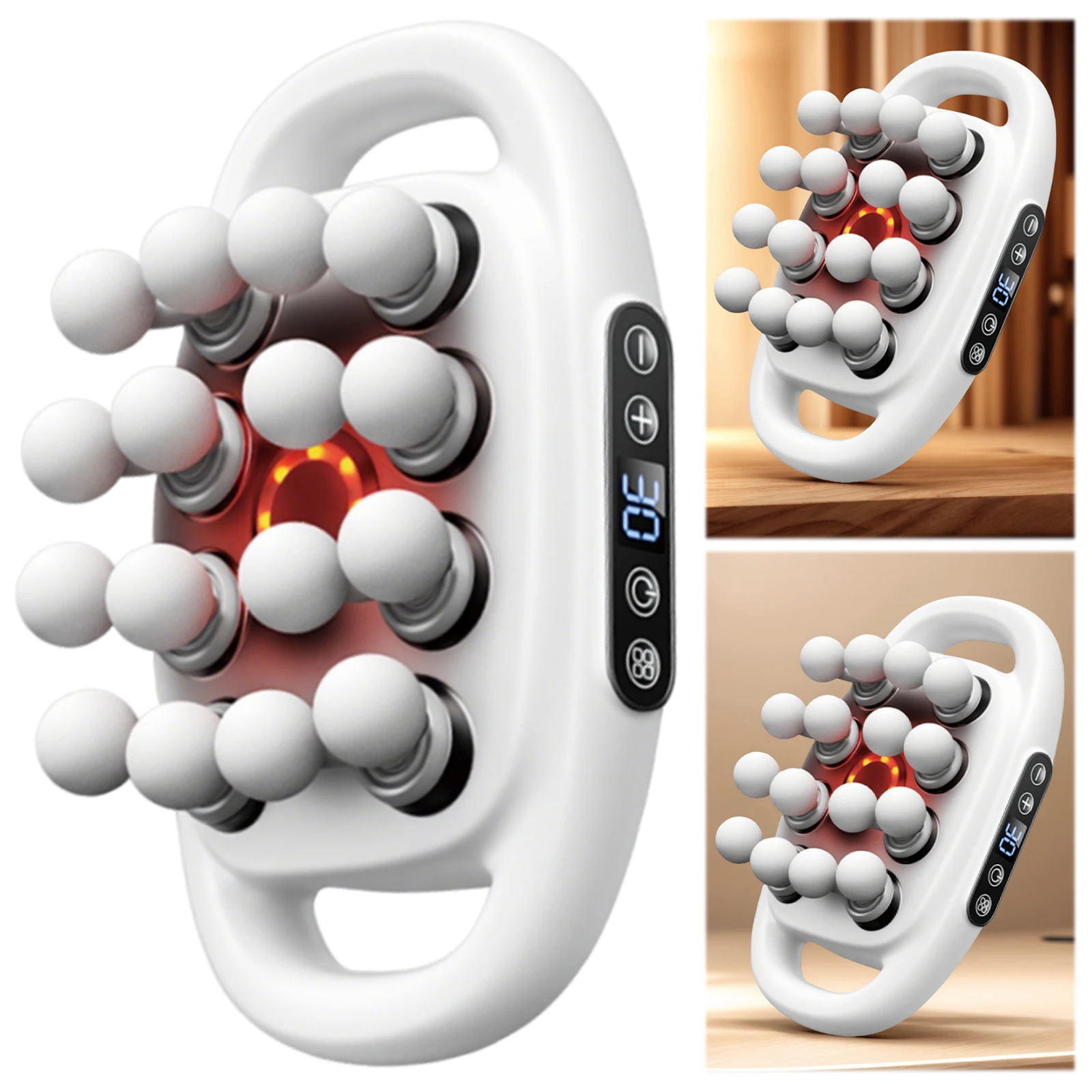 

8/16 Head Massager with 30 Intensities Deep Tissue Massage Gun Full Body Electric Muscle Massager for Legs Back Arms Waist