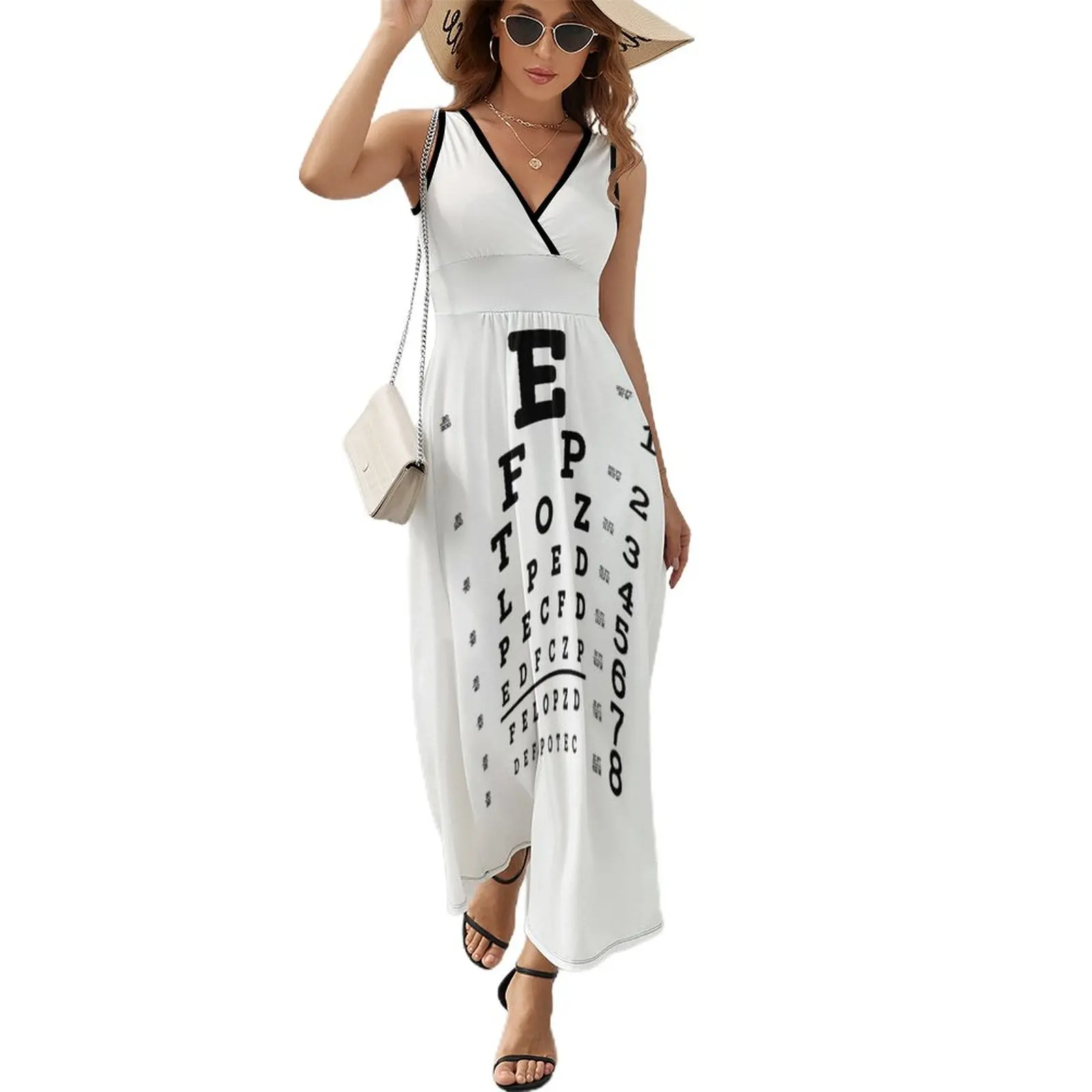 

Snellen Eye Chart Sleeveless Dress prom dress women evening dress womens clothing summer clothes