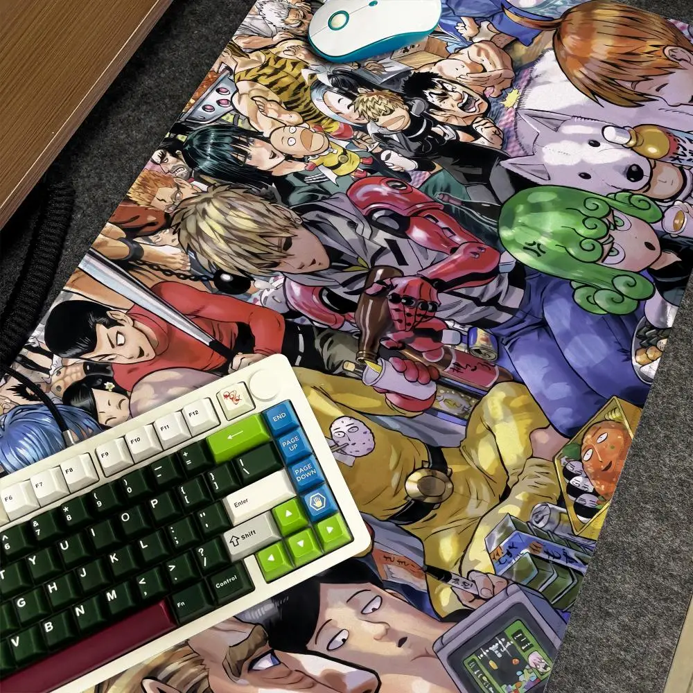 Anime O-One-Punch Man Mauspad Xxl Computer Große rutschfeste Gamer-Tastatur 90x40cm Art Design HD Schreibtischunterlage