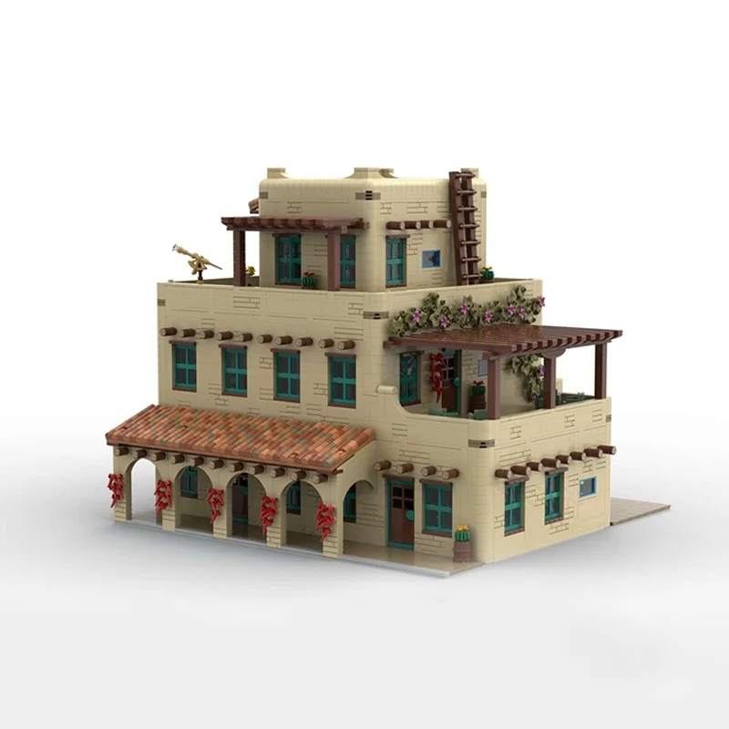 7344 قطعة MOC أكوا فريا نزل صالون وحدات نموذج اللبنات البناء لتقوم بها بنفسك هدايا عيد الميلاد لعبة الطوب الإبداعية عيد ميلاد #6