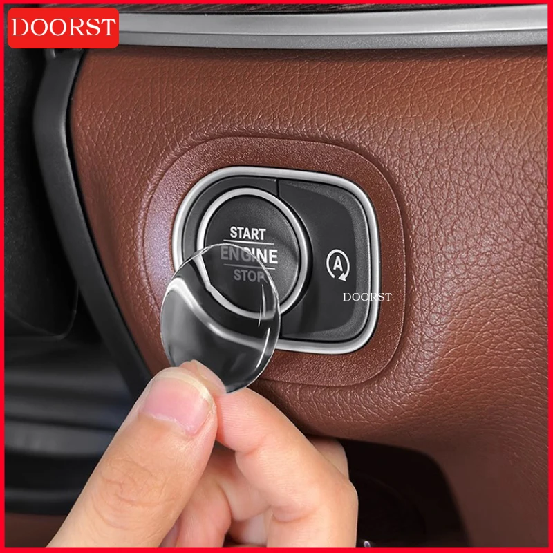 

For Mercedes Benz GLE GLS A CLA Class W167 X167 W177 C118 AMG Engine Start Stop Switch Button Protective Transparent Sticker