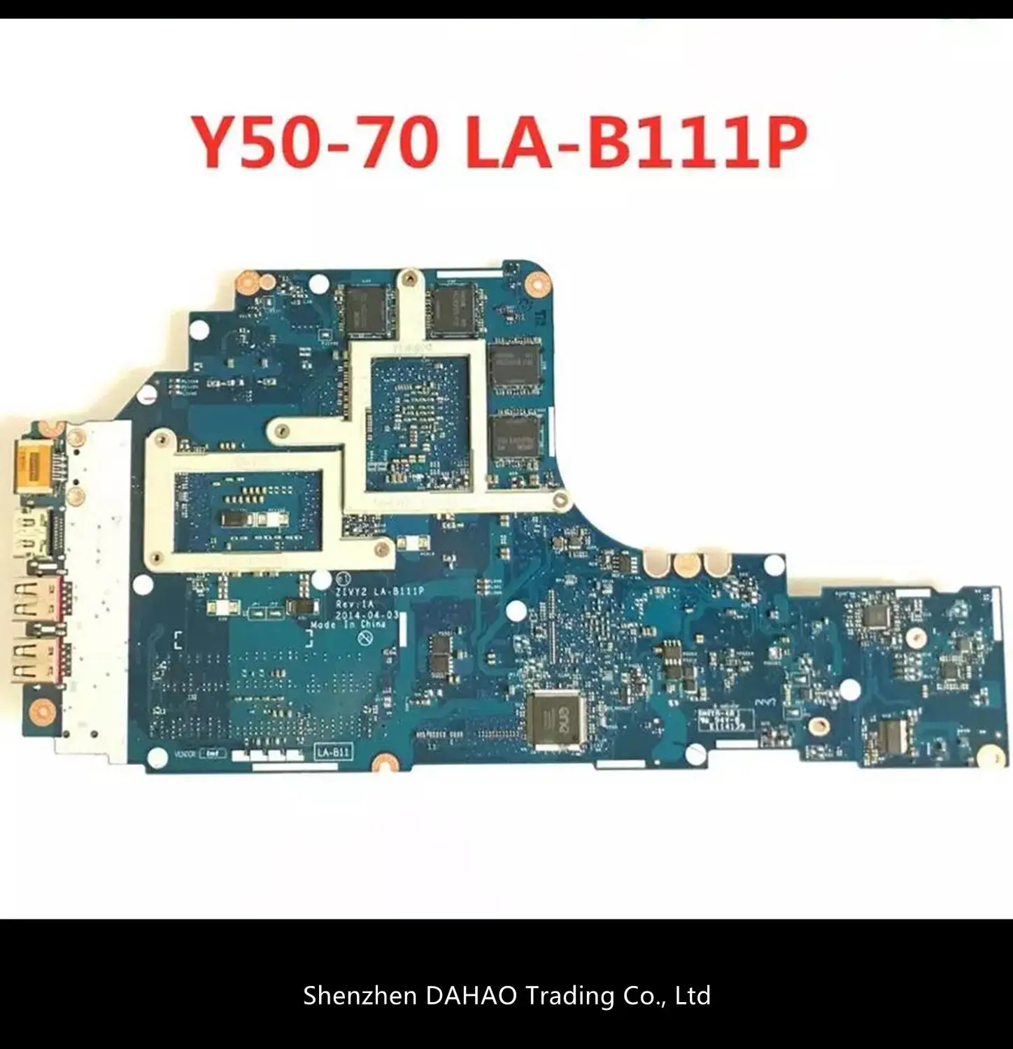 ZIVY2 LA-B111P   Laptop motherboard for Lenovo Y50 Y50P Y50-70 mainboard with I7-4720HQ/4710HQ GTX860M-4GB 100% TESTED OK