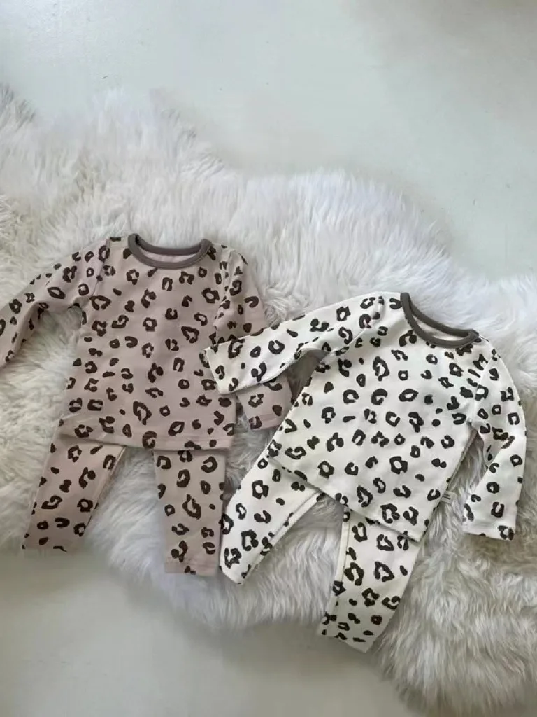 

Spring New Baby Long Sleeve Home Clothing Set Infant Print Bottoming Shirt + Pants 2pcs Suit Cotton Soft Toddler Outfits 0-24M